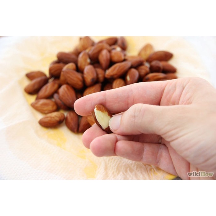 

500 Gram# Raw Organic Almond Kupas Utuh dengan Kulit Ari