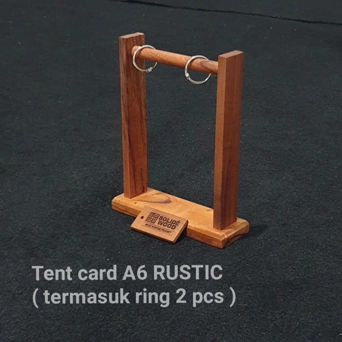 

HJK Tentcard A6 RUSTIC tent card stand dudukan menu