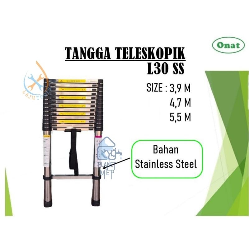 ONAT TANGGA TELESKOPIK / TELESCOPIC LADDER 3,9M | 4,7M | 5,5M