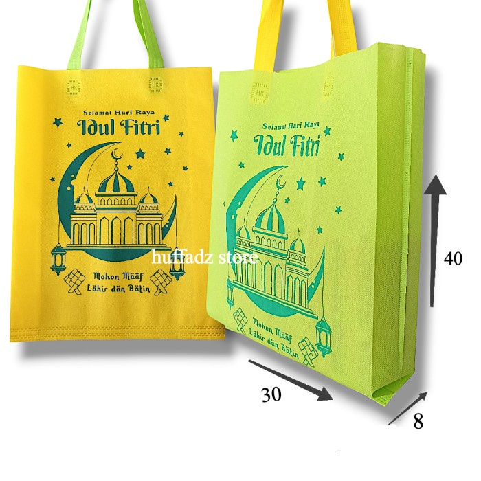 pernakpernik- Tas Goodie Bag spunbond lebaran Ekonomis 30 x 40 x 8 (Lusin)