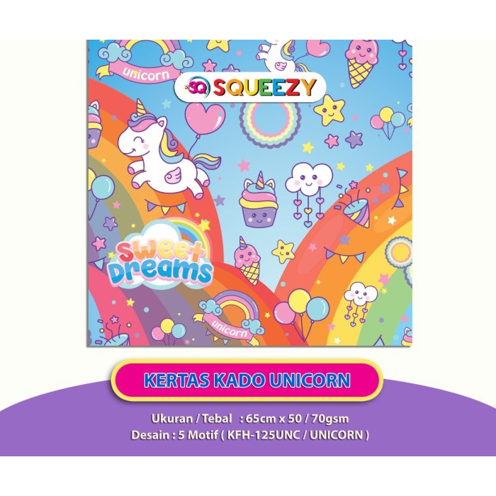 

pernakpernik- HARGA GROSIR - Kertas Kado Squeezy isi 50 lembar/pak