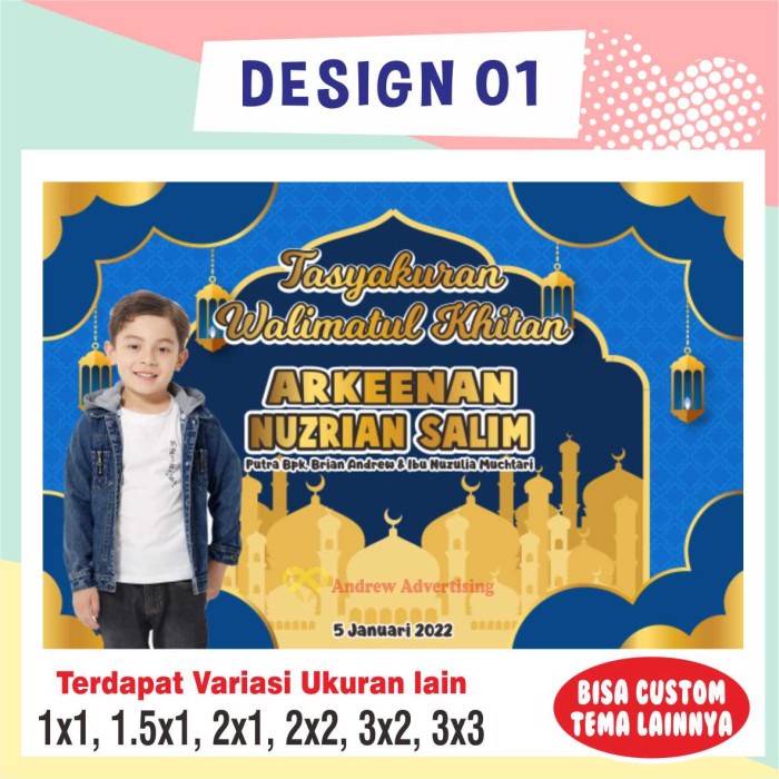 pernakpernik- Spanduk / Banner / Backdrop Custom Khitanan Sunatan