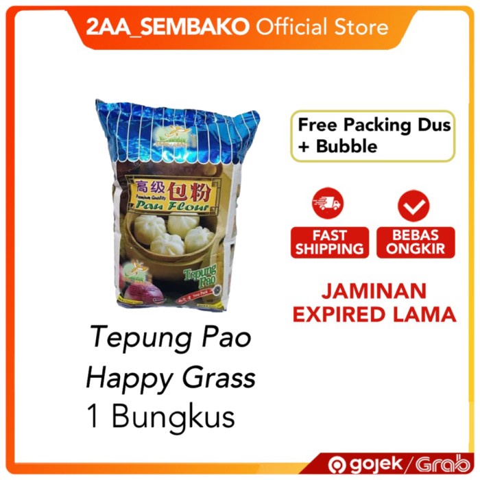 

Tepung Pao Premium Quality Happy Grass/Tepung Bakpao Happy grass 1,2kg