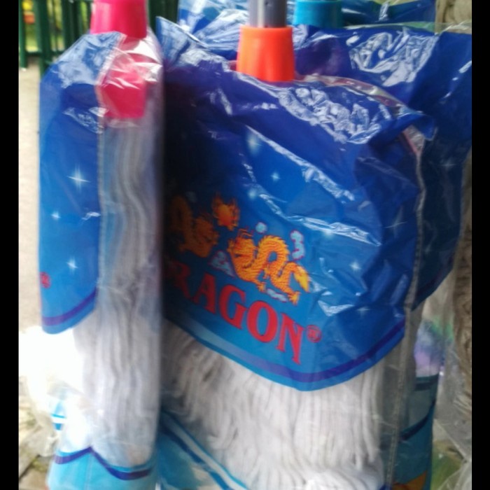 *Ready* Alat Pel Lantai Segi Jumbo/Besar Ukuran L Dragon Kain/Lap Pel Dragon