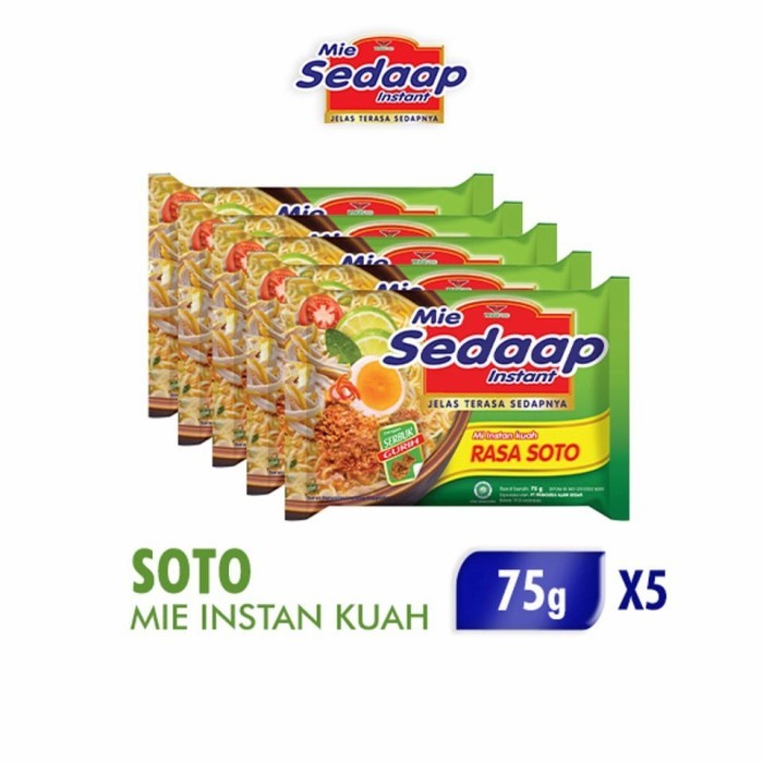 

(Good) Mie Instant Kuah Sedaap Soto 75 gram isi 5 pcs