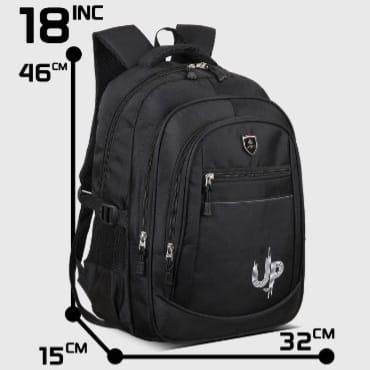 Tas Ransel Sekolah Anak Laki Laki/Cowok Alto SMP SMA Back Pack Tas Punggung/Gendong Polos Hitam