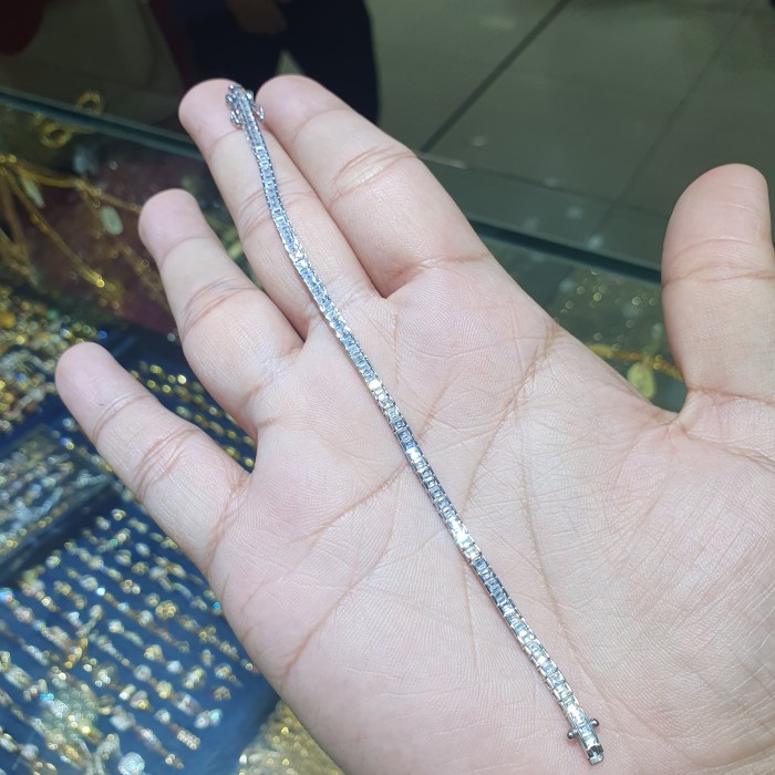 gelang listring emas putih 750