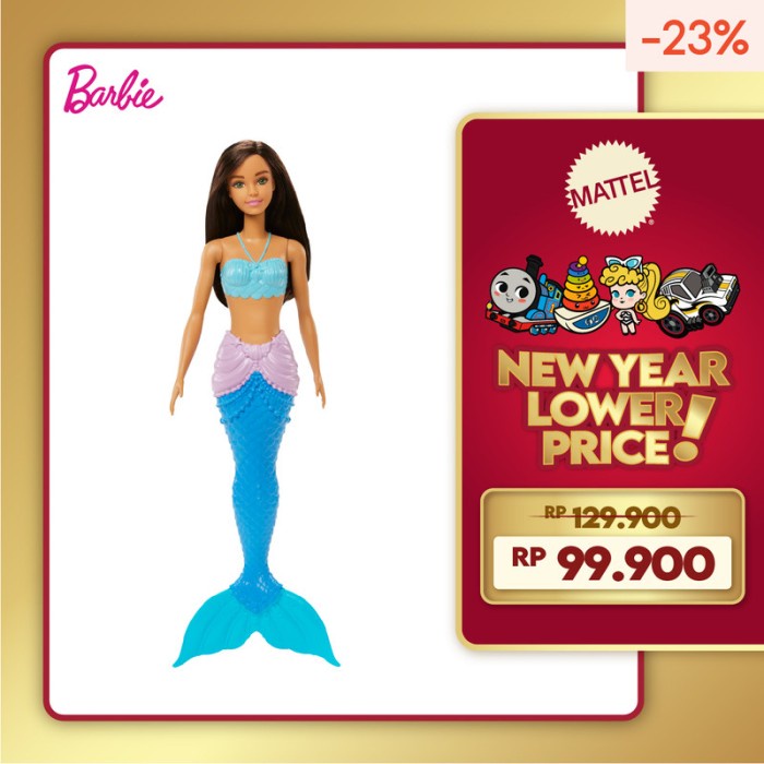 Terbaru Barbie Dreamtopia Mermaid Blue Brunette - Mainan Anak Perempuan