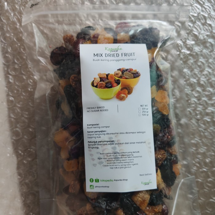 

Dried Fruit Mix 500Gr (Buah Kering) Fig Apricot Plum Raisin Cranberry