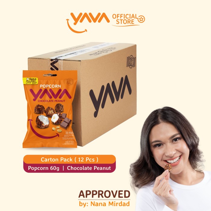 

Yava Carton Pack Popcorn Chocolate Peanut ( 12 X 60G )