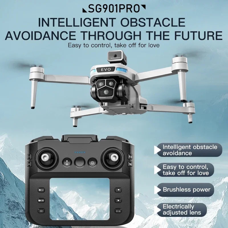 Sg901 Pro Drone With Screen Controlled Professional 4K Hd Dual Camera Intelligent Obstacle Avoidance