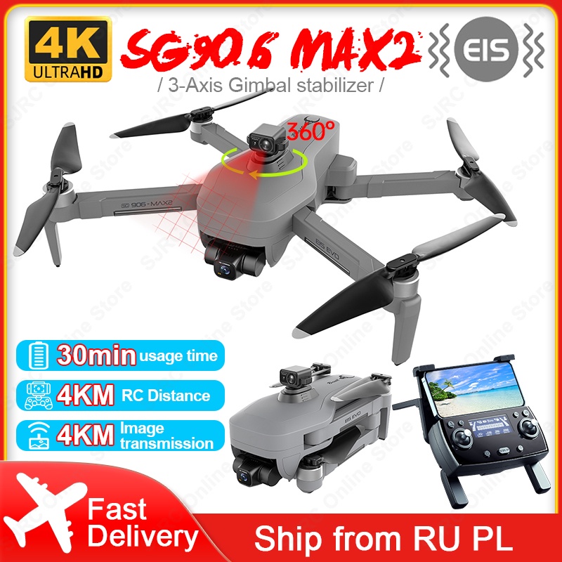 Zll Sg906 Max2 Drone With 4K Hd Camera Dron Profesional 3-Axis Gimbal Obstacle Avoidance Fpv Drones