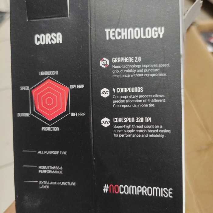 VITTORIA CORSA GRAPHENE 2.0 PARA BLACK GUMWALL 700X28