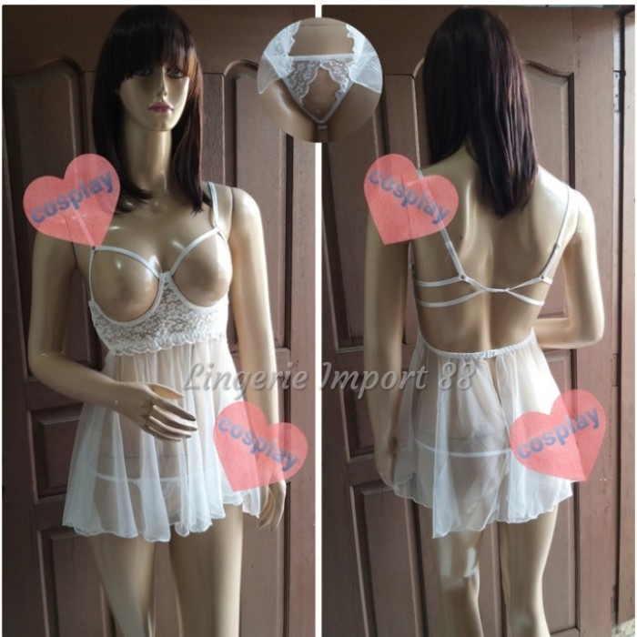 Lingerie Sexy Babydoll Transparan Open Breast Import High Quality