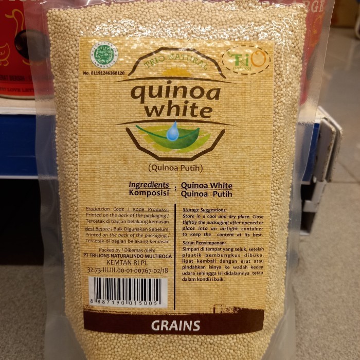 

Biji Quinoa Putih Organik - Trio Natural Quinoa White 500Gr