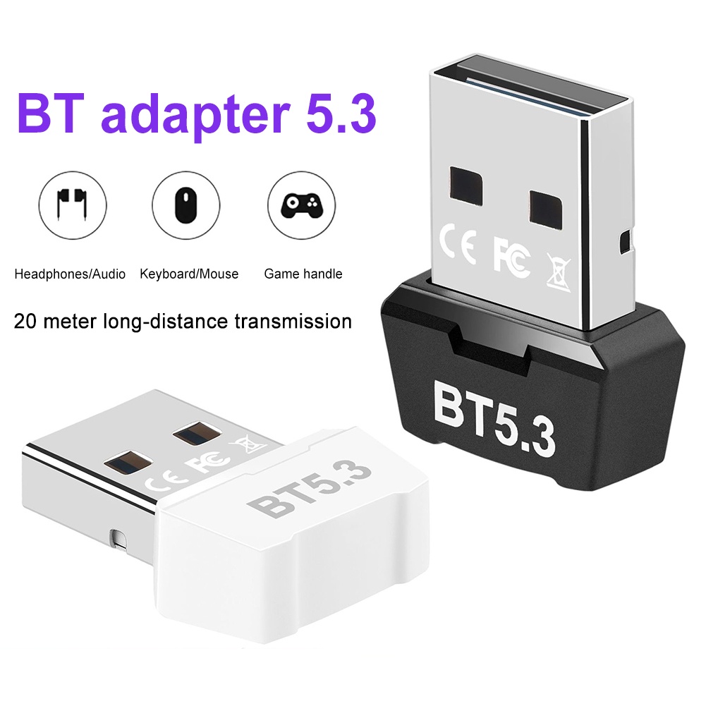 Mini Wireless USB Bluetooth Adapter BT 5.3 Dongle Music Audio Receiver Transmitter for PC Speaker Mo