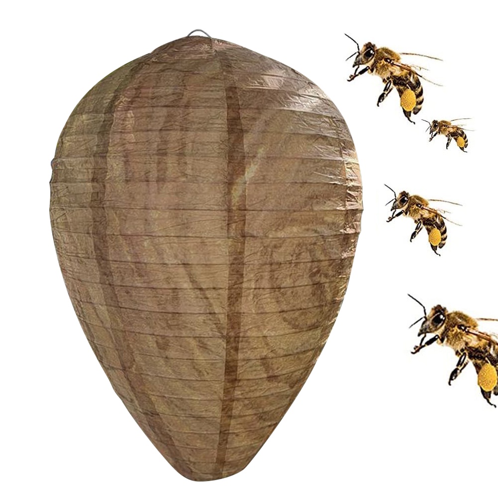 Realistic Wasp Repellent Paper Hornet Fake Wasp Nest Repellent Hornets Safe Fake Trap Safe Garden Re