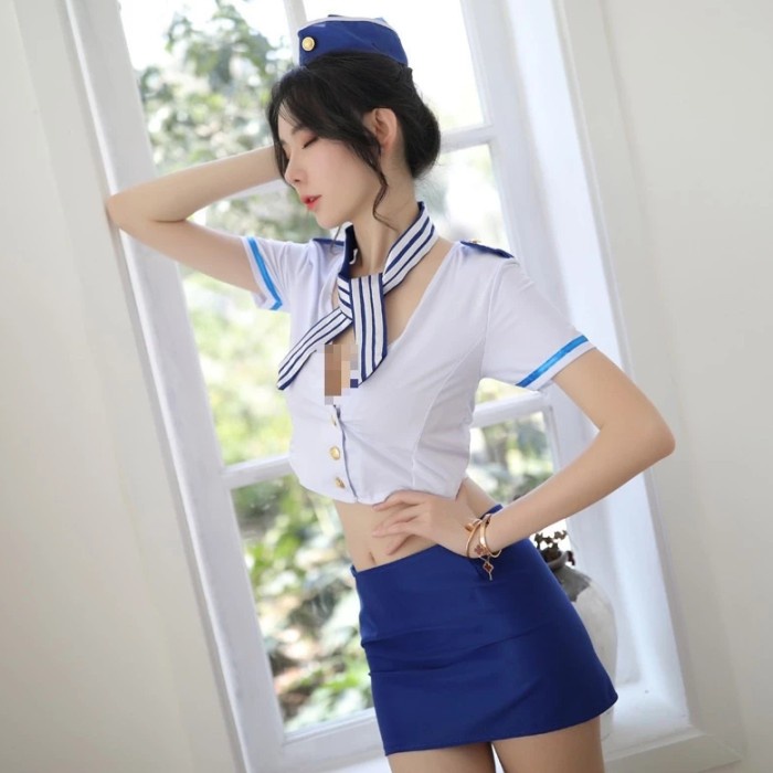 Lingerie Sexy Cosplay Pramugari Best Seller