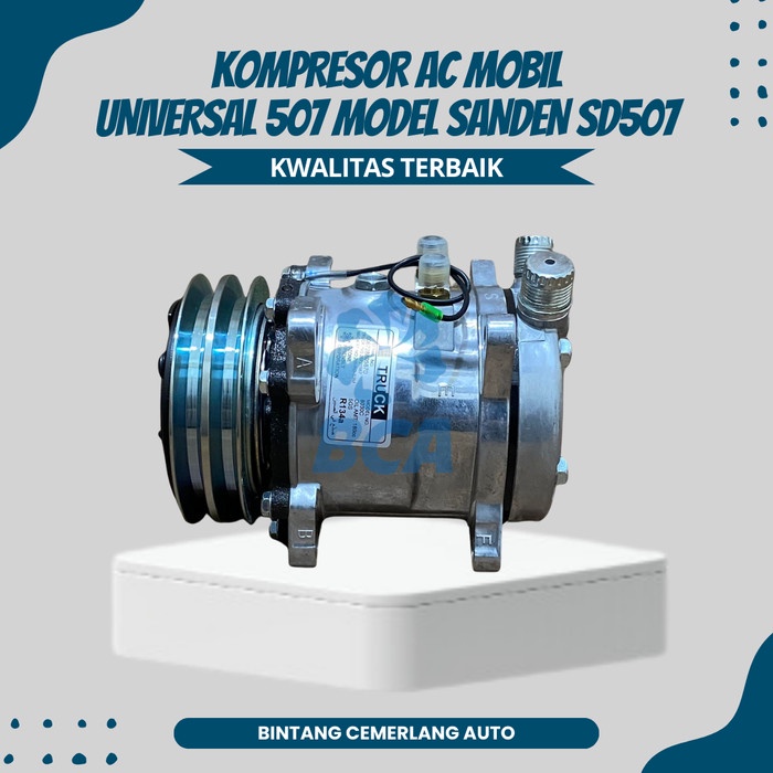 Kompresor Ac Mobil Sd507 Universal Model Sanden 507