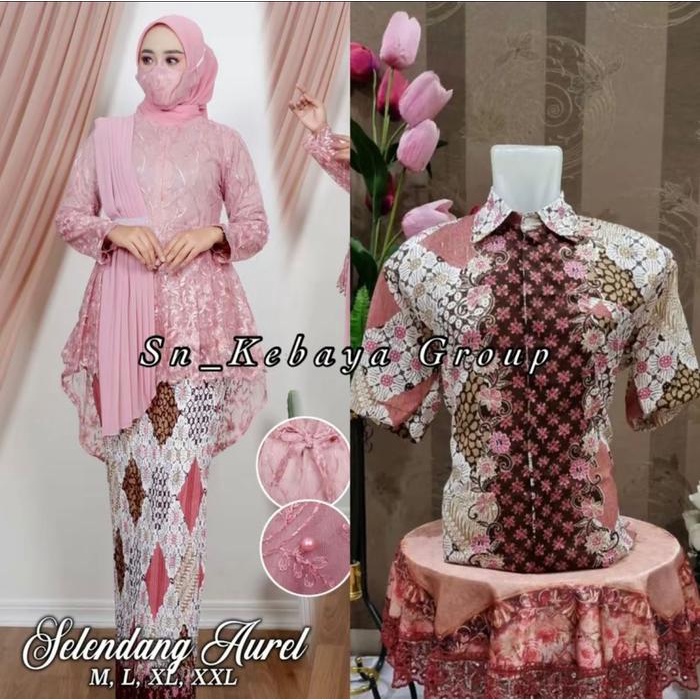 Promo Baju Pesta Undangan Couple Dan Kemeja Batik Kebaya Selendang Batik Katun Wanita Setelan