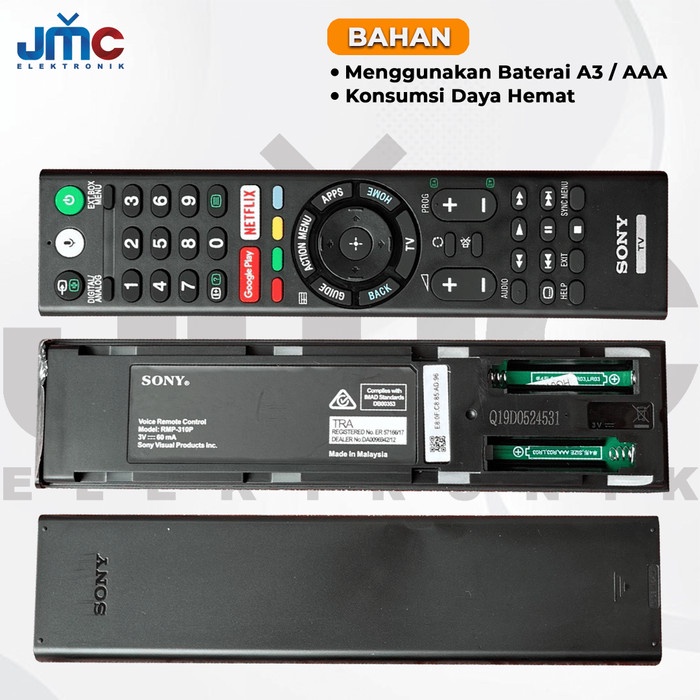Voice Remote Control RMP-310P TV KD-49X8000G KD-49X8500G KD-65X8000G KD-75X8000G KD-55X8500F