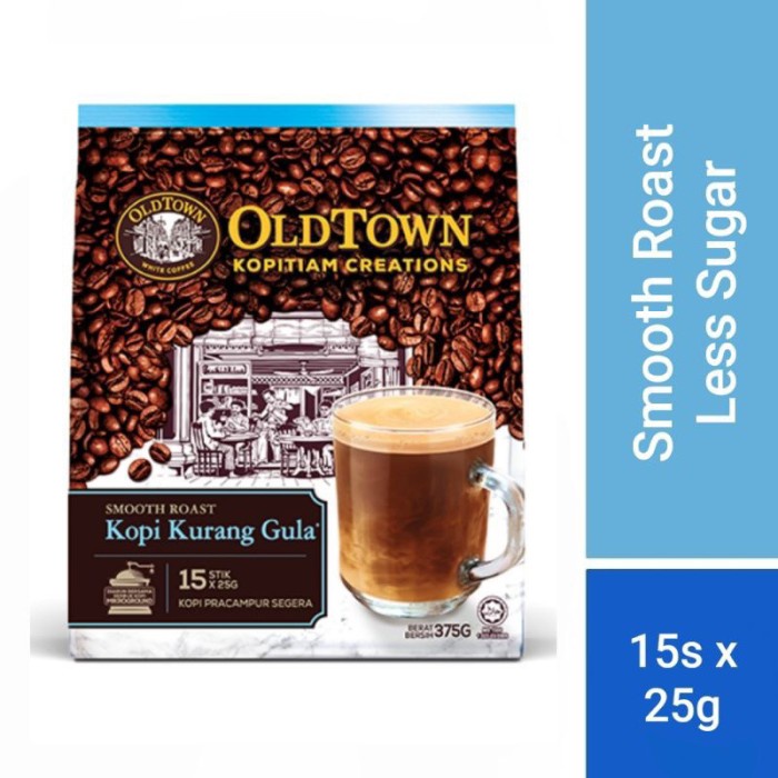 

Old Town Kopitiam Creations Smooth Roast Kopi Less Sugar 15 X 25 Gram