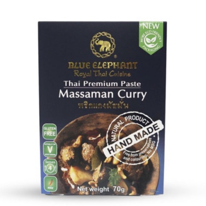

Bumbu Blue Elephant Massaman Curry Paste Thai Premium Paste 70 Gram