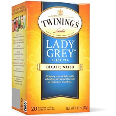 

Twinings Of London Lady Grey Decaffeinated Black Tea 20 X 2 Gram