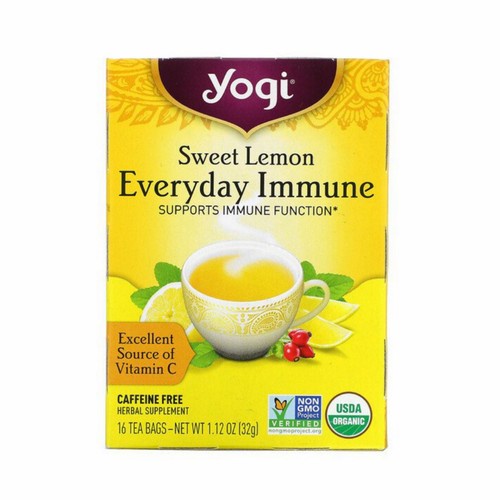 

Yogi Tea Sweet Lemon Everyday Immune Caffeine Free 16 X 2 Gram