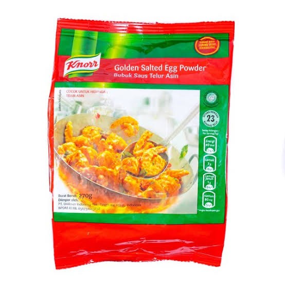 

Knorr Golden Salted Egg Powder / Bubuk Saus Telur Asin 270 Gram