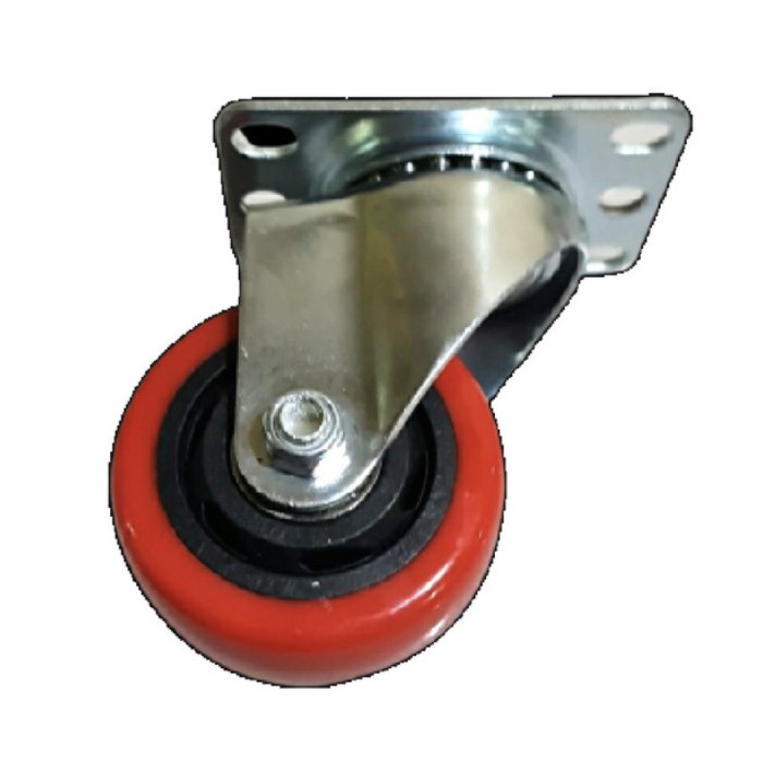 

Roda Troli Troly Trolly Pu Merah 3 Inch Hidup Swivel Taiwan