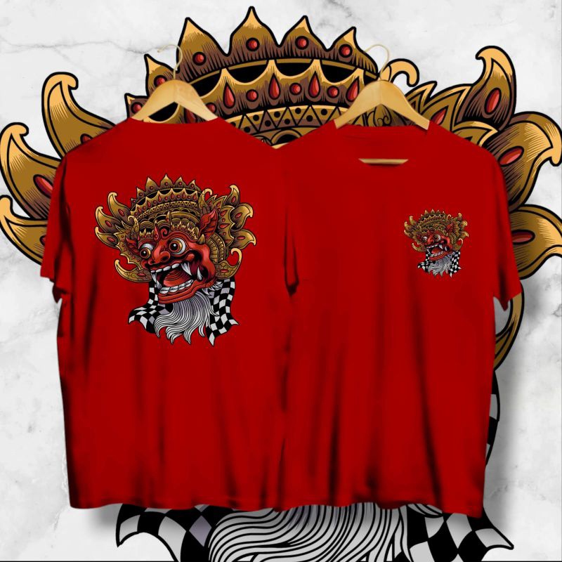 {{ KAOS DISTRO MURAH GAMBAR BARONG KAIN BALI KAOS KEREN Ready}}