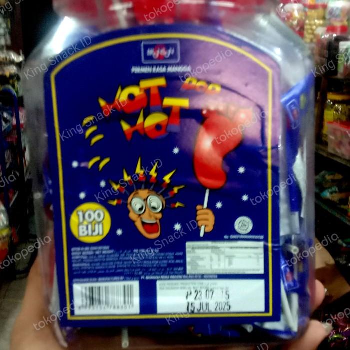 

1 TOPLES ISI 100 PCS PERMEN KAKI HOT TOP / PERMEN JADUL ASEM MANIS Organik Bebas Susu Fruity
