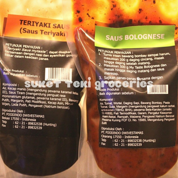 

Saus Teriyaki / Bolognese Sauce My Taste 500gr Best Seller HALAL Ready