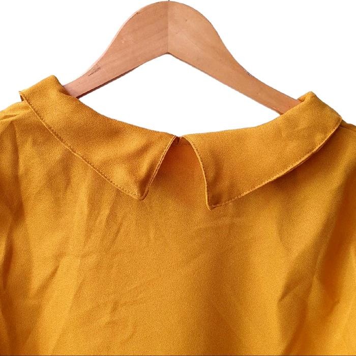 (Best) LVL - Blouse Atasan Jumbo Wanita Baju Fashion Model Baru Blus Cewek Beline Kancing Katun