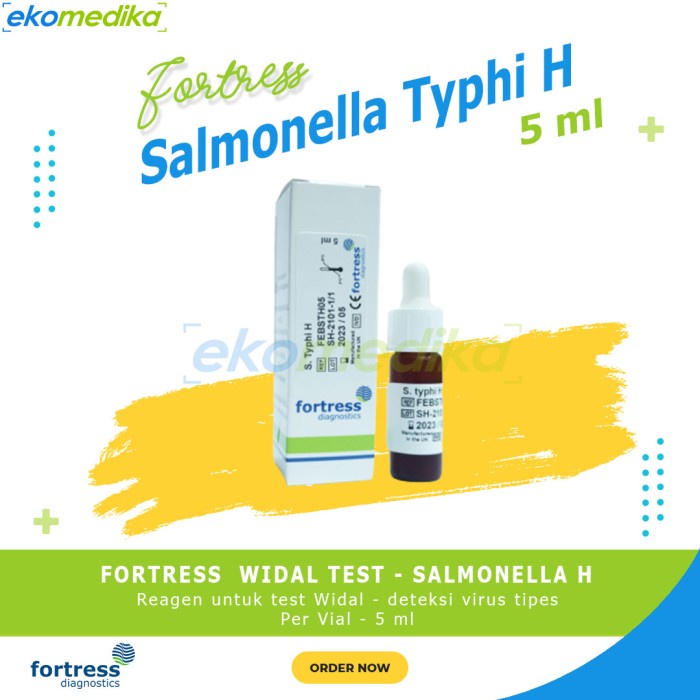 Reagen Widal Salmonela FORTRESS Salmonella Para Thypi per vial @5ml