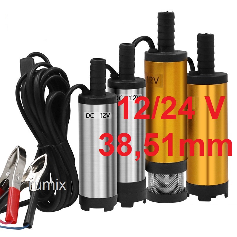 Pompa Minyak Celup Air Mini Kecilmp Mini Oli Solar Air Submersible Portable 12V Diesel Pump D3V