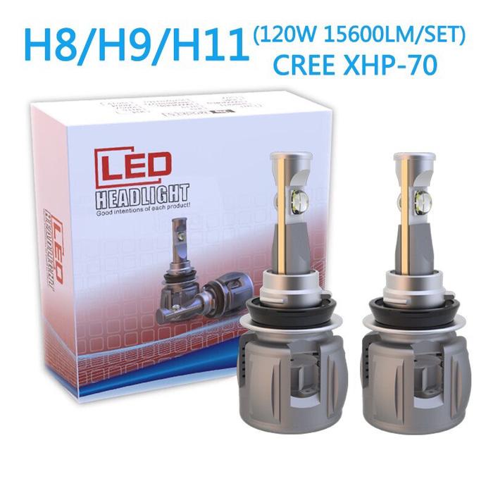 Lampu Led Mobil H7 H11 H9 H8 9012 Hir2 Xhp-70 Usa Chip Garansi Terang