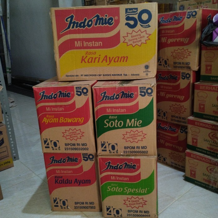 

(BestSeller) Indomie Kaldu ayam / Ayam bawang / Soto / Kare - 1 karton (isi 40 pcs)
