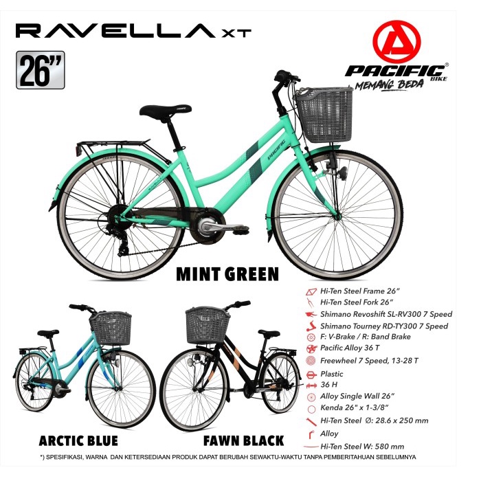 SEPEDA MINI ANAK DEWASA CITYBIKE CITY BIKE 26 PACIFIC BIKE RAVELLA XT Kode 652