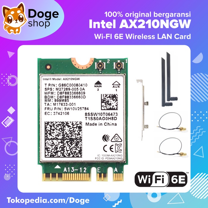 Intel Ax210 Wifi 6E Card Wireless 6 Ac Ax Bluetooth 5.2 Ngff M.2 Ax200