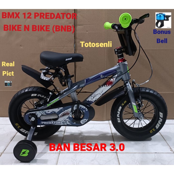 sepeda anak laki BMX 12 INCH PREDATOR BIKE N BIKE (BNB) model terbaru Kode 1097