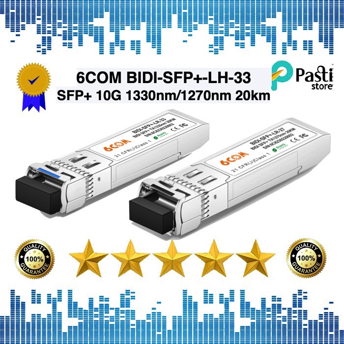 6Com,Bidi Sfp+ 10G 1270Nm/1330Nm,Smf,20Km,Ddm,Lc