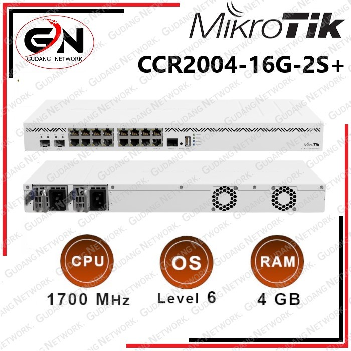 Mikrotik Ccr 2004 16G 2S+ Ccr2004-16G-2S+ Cloud Core Router Ccr 2004 1