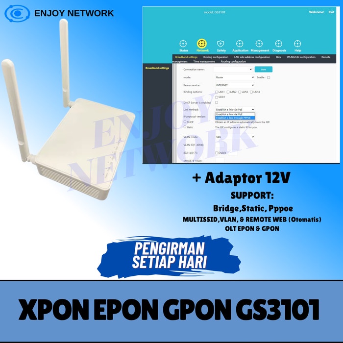 Xpon Epon Gpon Gs3101 + Adaptor