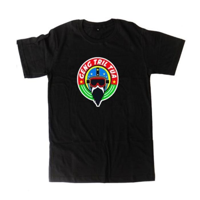 Geraigo- Kaos Tshirt Baju Obral Combed 30 Distro Geng Tril Tua Motor Otomotif Vintage Trail Club