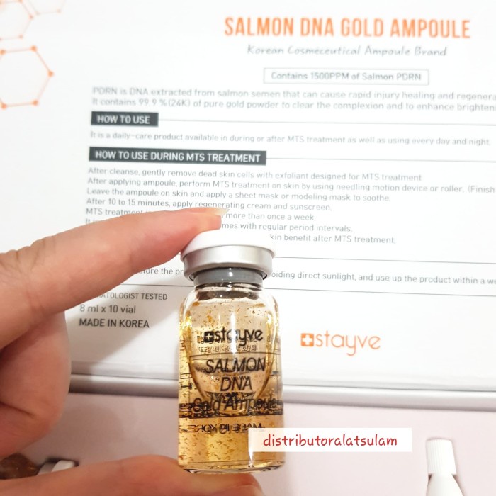 ACBEAUTY- stayve salmon DNA gold ampoule booster serum bb glow -yuk c.o