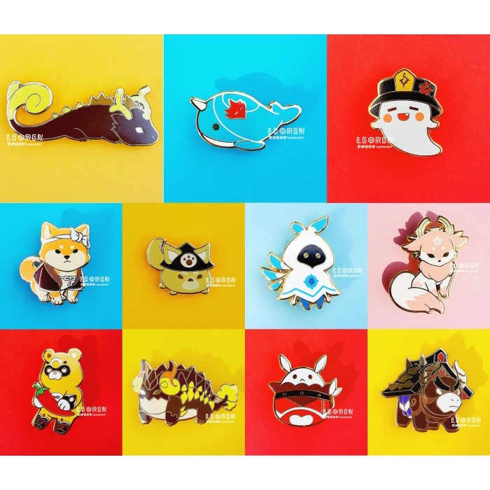 Genshin Impact - Hard Enamel Pin - Genshin Cuties