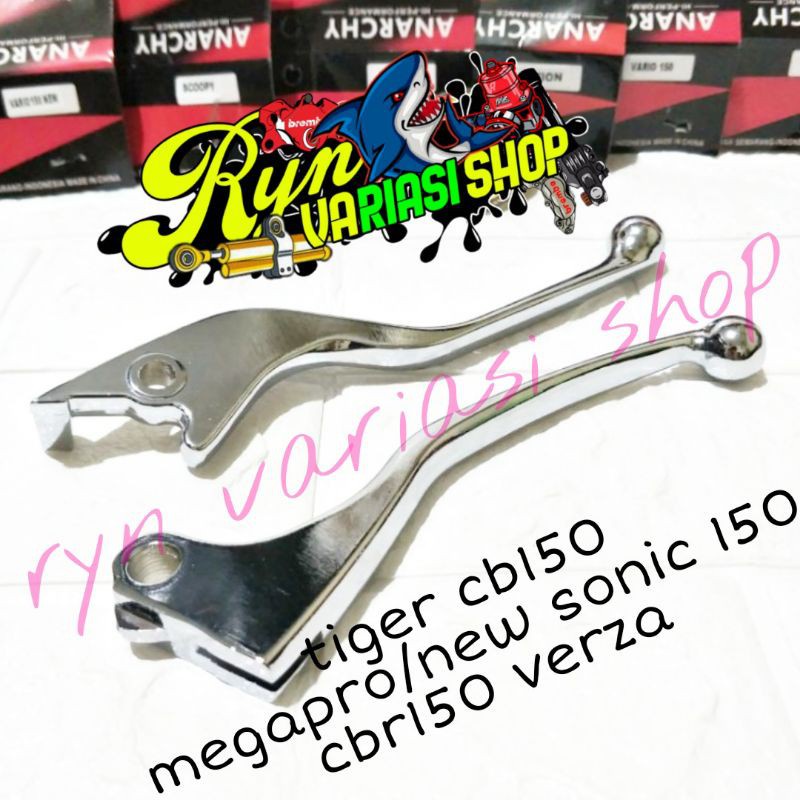 Promo  Handle Handel Rem Chrome Crome 1Set Kiri Kanan Tiger Old Tiger Revo Sonic 150 Megapro Lama