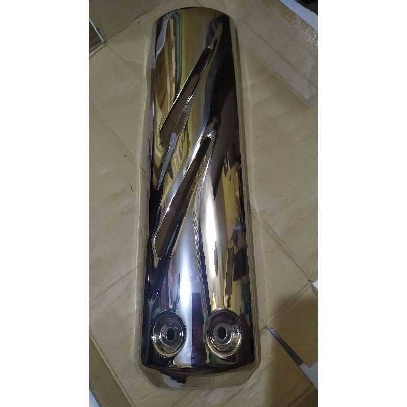 Premium Cover Tameng Pelindung Knalpot Yamaha Vixion Old Bekas Original